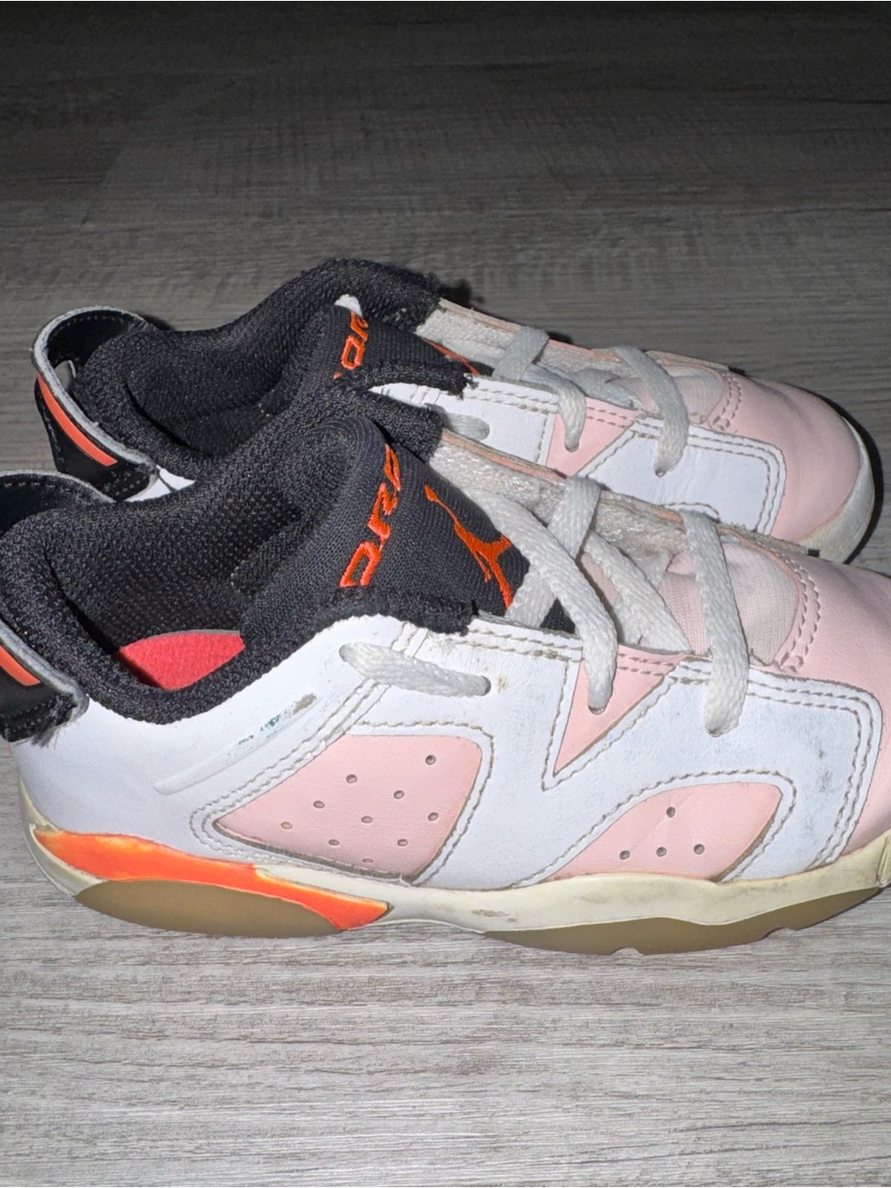 Nike Air Jordan Retro 6 Low Atmosphere Pink/Orange Toddler Size 9C DV3529-102